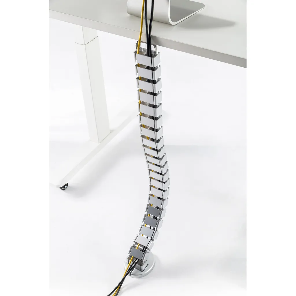 InLine® Organisateur de câbles gris - 4 compartiments pour bureau mobile - 7