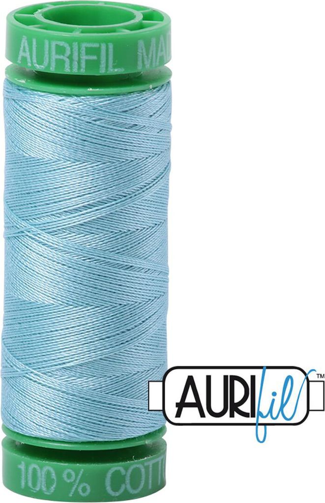 AURIfil Nähgarn MK40WT 1000m, 100% CO : 2805 Light Grey Turquoise AURIfil: 2805 Light Grey Turquoise