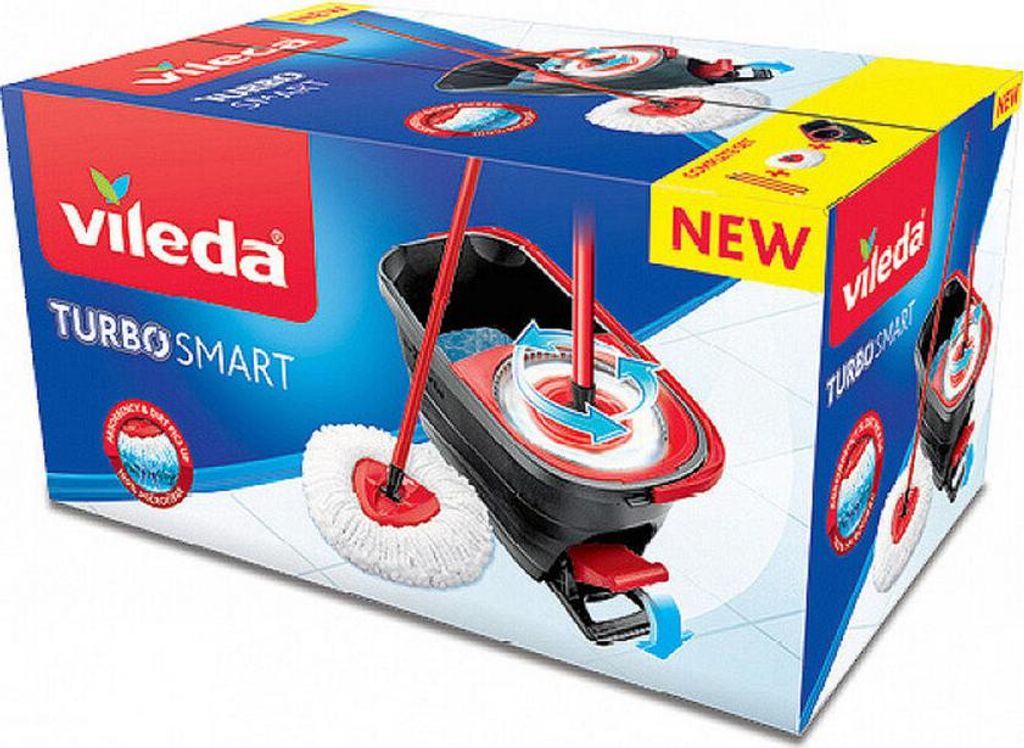 Vileda Turbo Smart, Mop & bucket set, Mikrovlákno, Černá, Obrázek produktu 