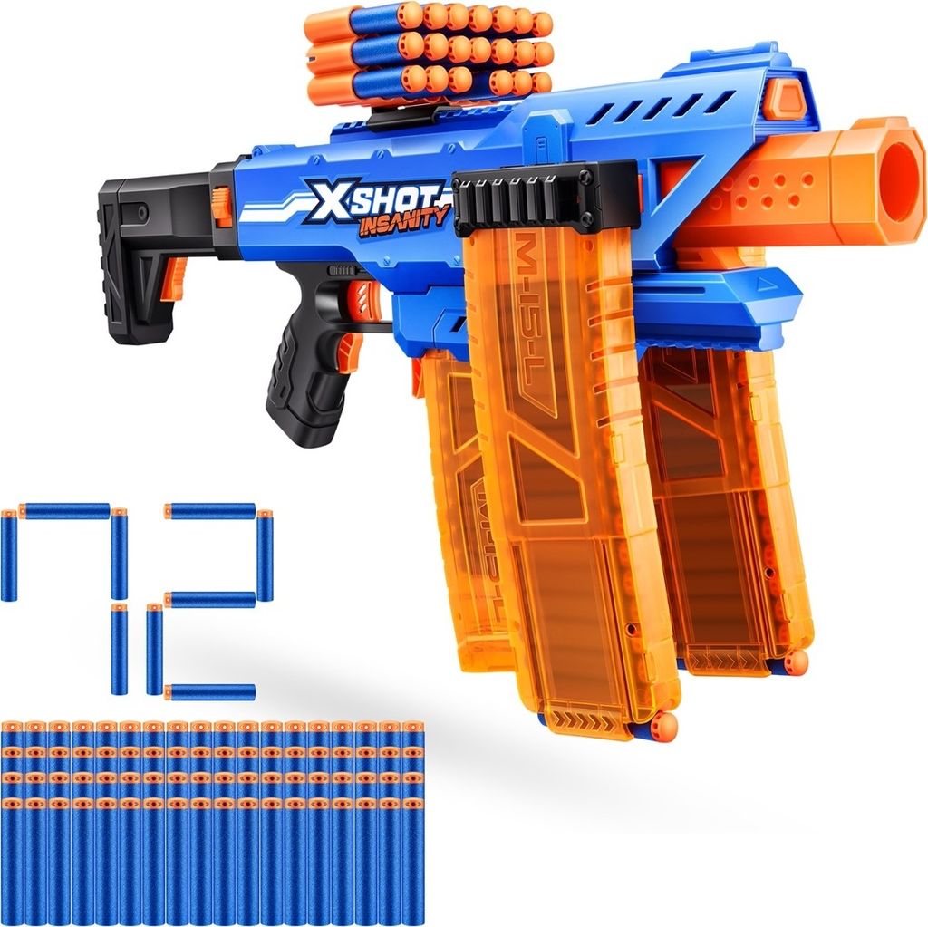 Zuru XSHOT - Insanity Motorized Clip Blaster mit Darts