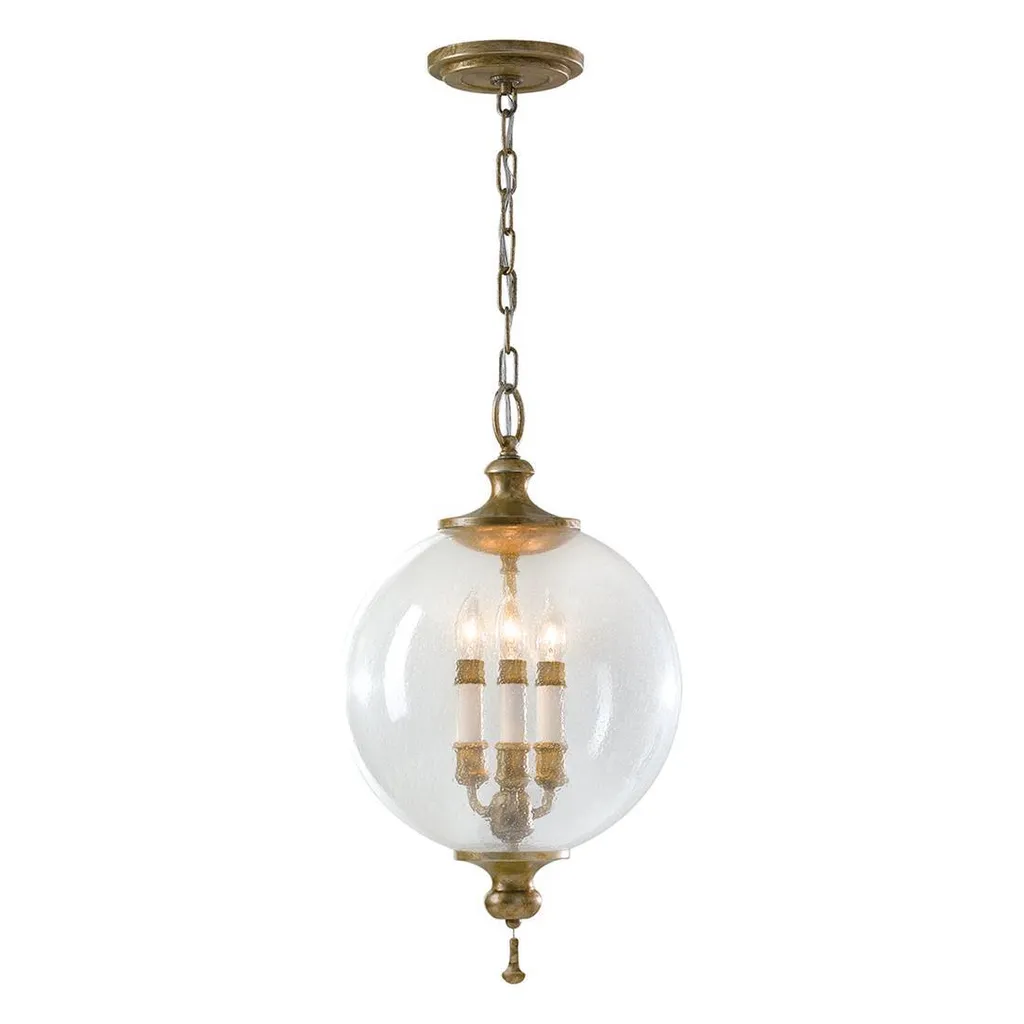 Lustre en argent oxydé Argento, design pétales en verre, hauteur 216cm