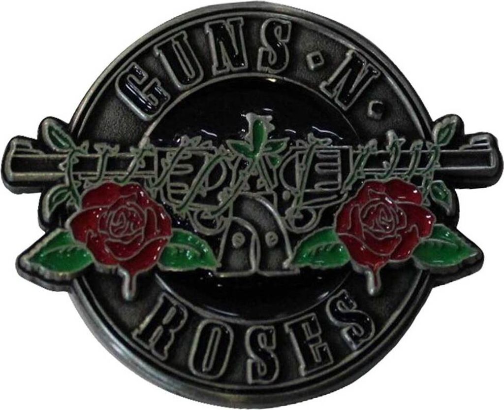 Guns N Roses - Kreis-Logo - Abzeichen - Metall RO11762 (Einheitsgröße) (Silber)