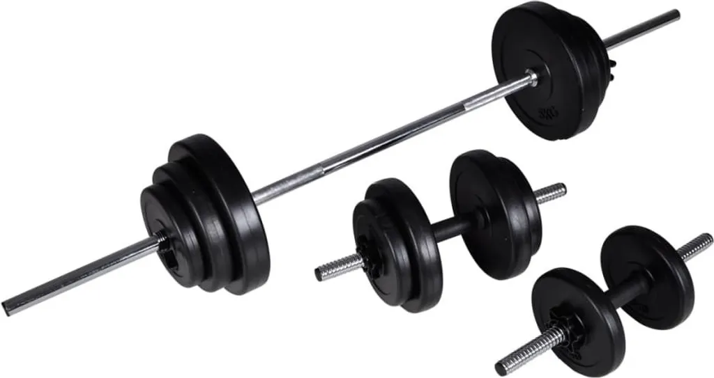 Haltères 30,5kg polyvalents pour fitness et musculation à la maison