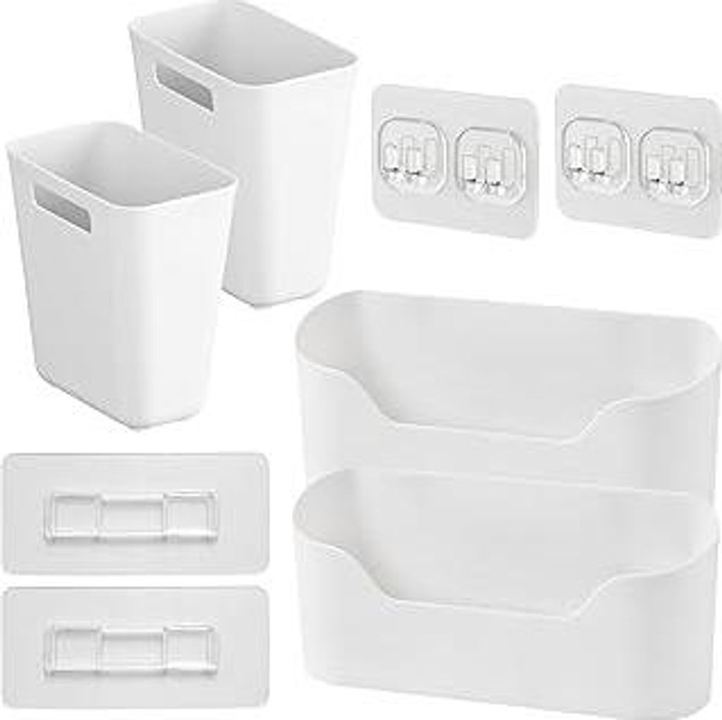 Disnace 4 Stück Wandmontierte Aufbewahrungsbox, Badezimmer Küchen Organizer Hängend Organizer, Speicherboxen für kleine Gegenstände, Aufbewahr...