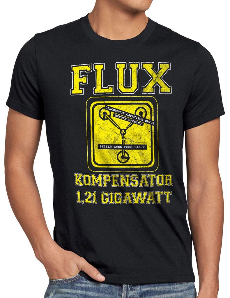 style3 Flux Kompensator Herren T-Shirt Game Gamer Zukunft Zurück Zeitreise