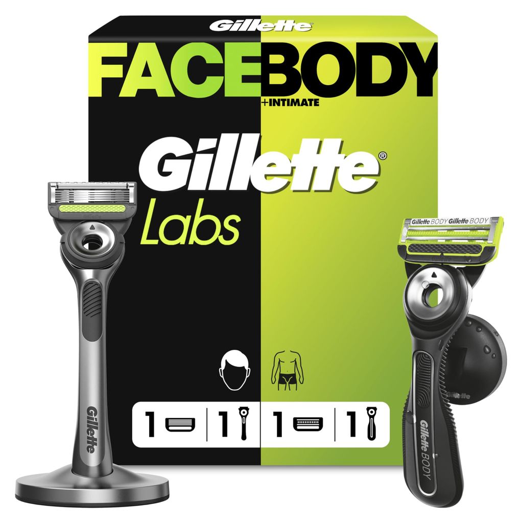 Gillette Labs, rasoio da uomo per viso e corpo, confezione Immagine del prodotto 