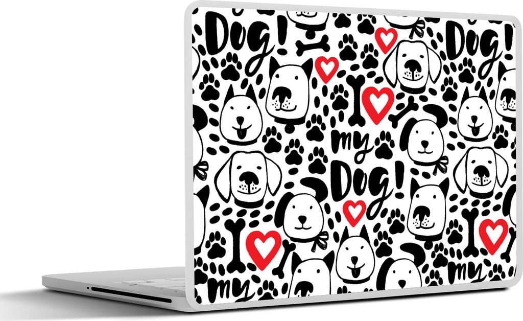 MuchoWow Laptop Aufkleber Sticker Cover Muster - Hund - Zitat - Jungen - Mädchen - Kinder - Kinder 30x21 cm - Sticker für Laptop - Selbstklebend