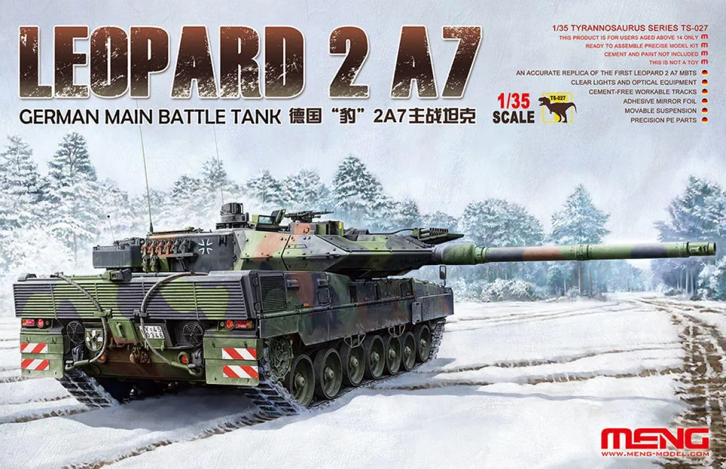 Maquette Leopard 2 A7 1/35 sans défaut d'ajustement kit char lourd de collection