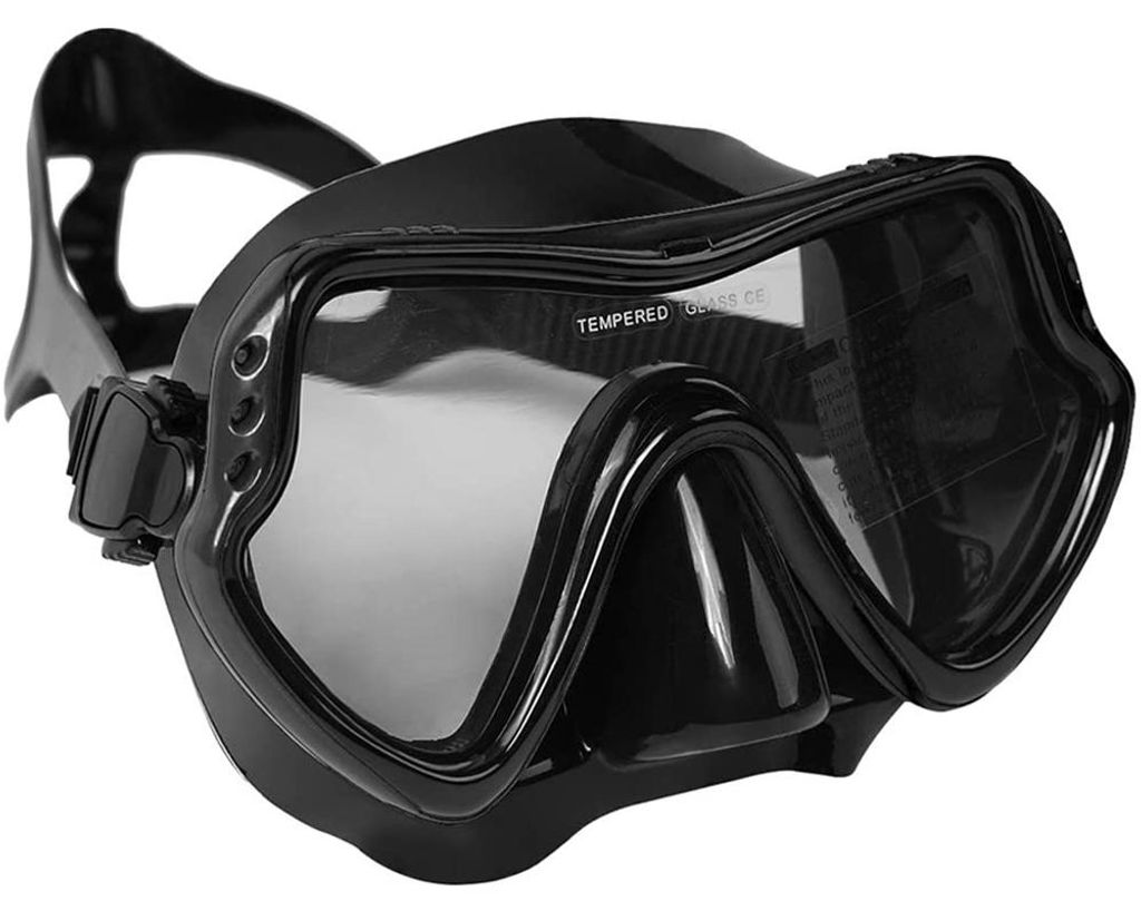Schnorchelset, Panorama-Tauchmaske mit Antibeschlagbeschichtung, auslaufsichere Schnorchelbrille für Damen und Herren