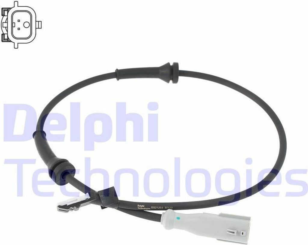 DELPHI ABS Sensor Raddrehzahl Hinten Links für RENAULT KANGOO Express (FW0/1) SS21283-12B1