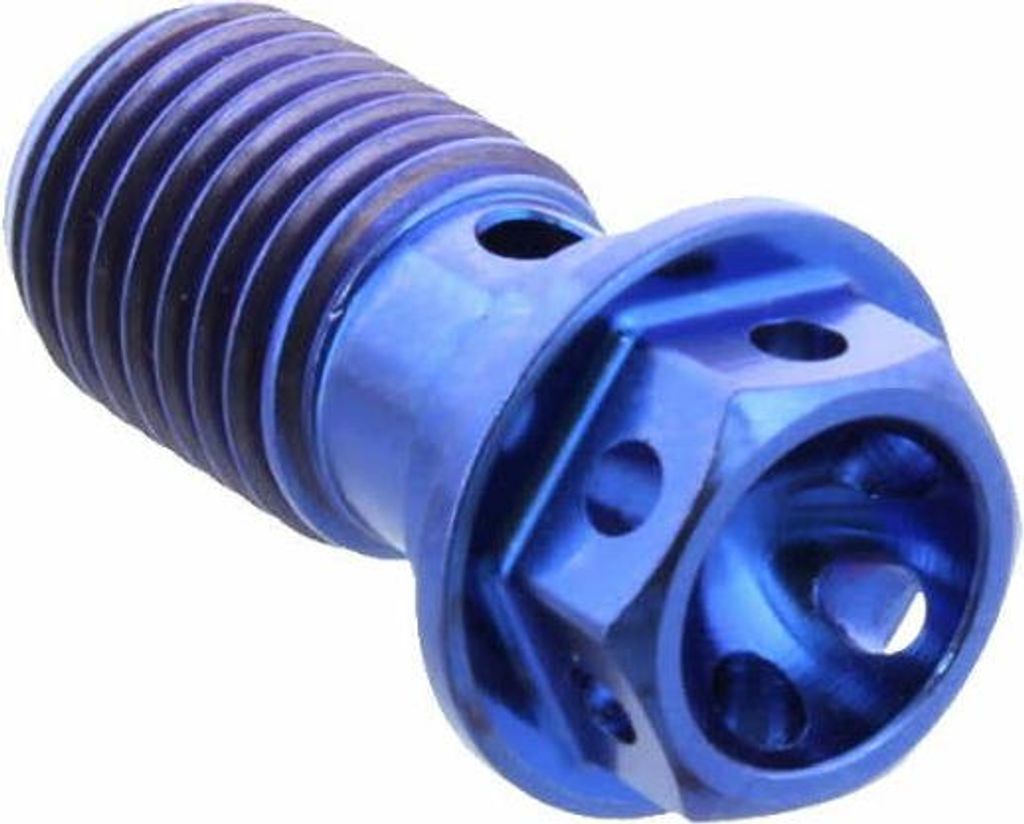 PRO-BOLT Einzel-Banjo-Schraube M10x1,25 Rennsport Titan Blau