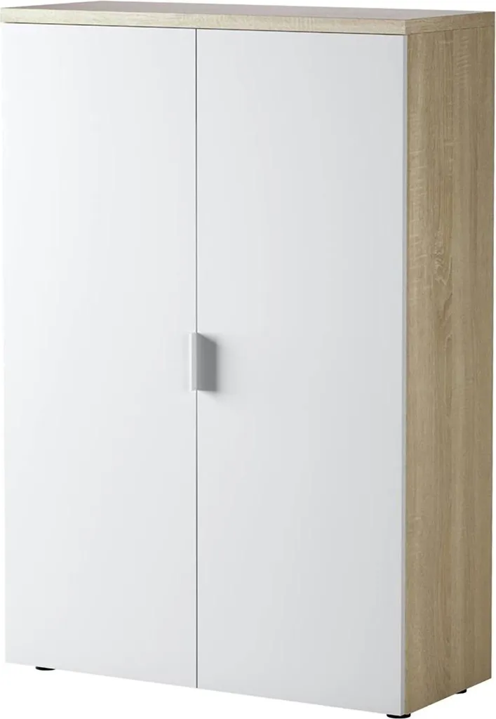 Armoire Polyvalente Dionisio 80 cm pour Bureau ou Salon Chêne Brun
