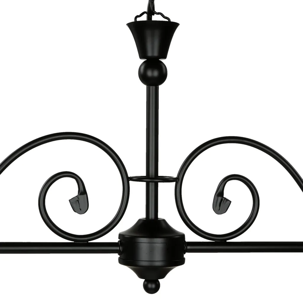 Lustre 2 Spots Rabalux 7777 Dorothea E27 Noir et Blanc Design 72cm - 13
