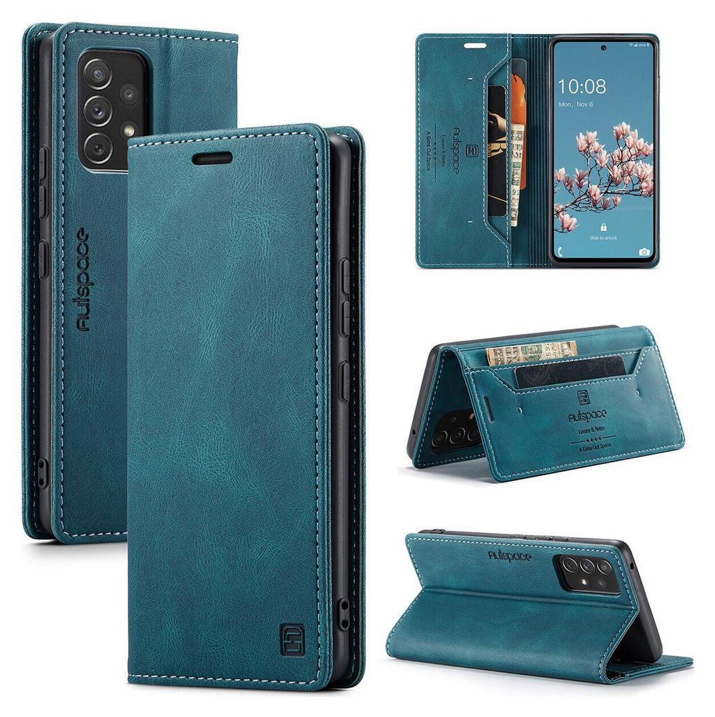 Galaxy A53 5G Brieftasche Hülle, Retro Kunstledertasche Produktbild 