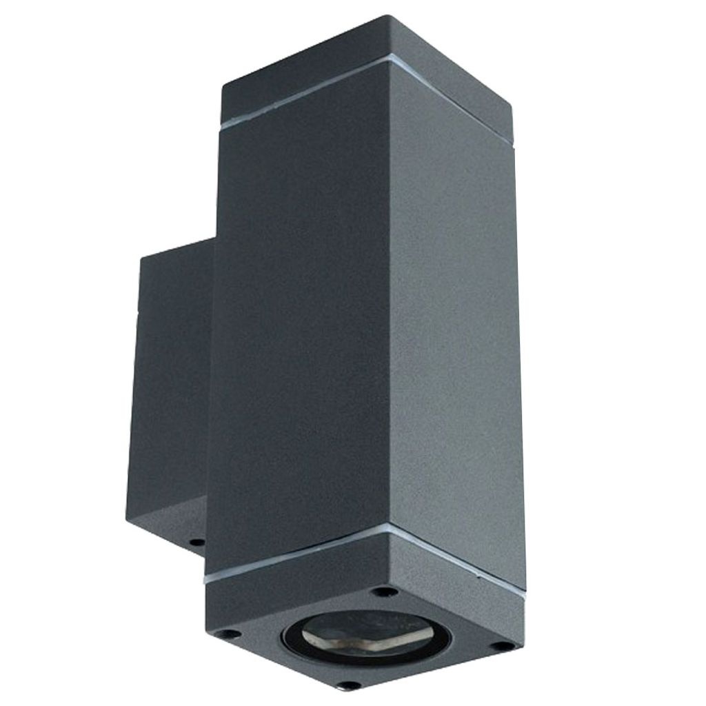 V-tac VT-842 Wandleuchte Auenbereich oben-unten - GU10 - Grau - IP44