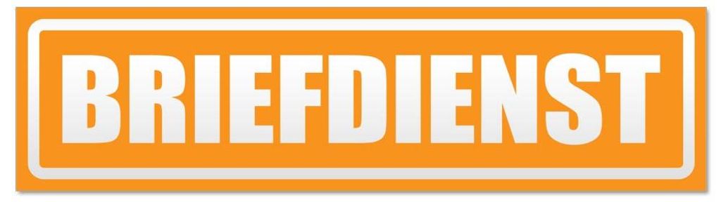Kiwistar - Autoaufkleber - Orange - 60 x 16 cm - Briefdienst invertiert - Hinweis Aufkleber Sticker für Auto, Kfz, Fahrrad, PKW, LKW