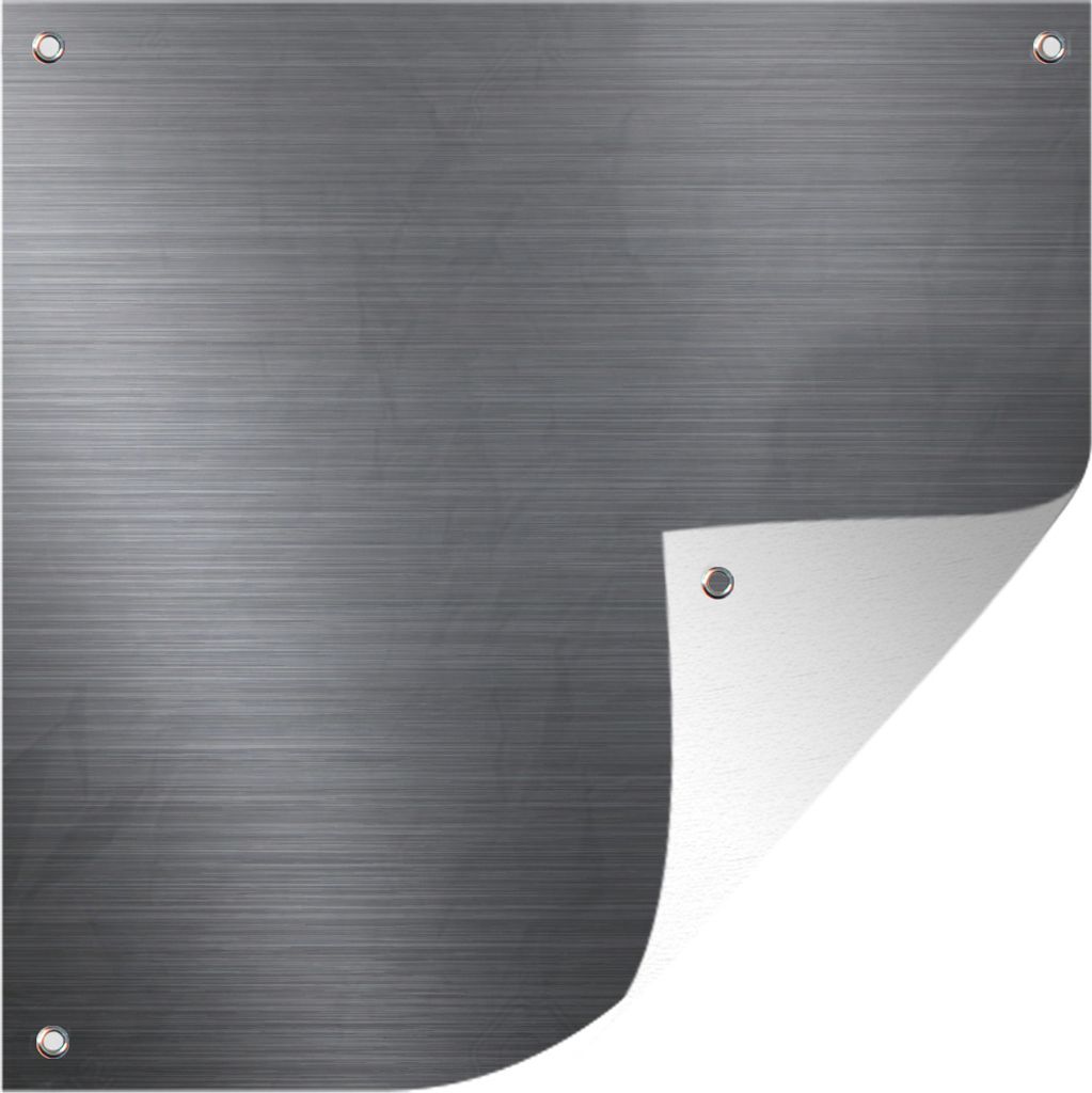 MuchoWow 50x50 cm Outdoor-Poster Gartendeko Sichtschutz Garten Poster für den Garten Ein Bild von Eisen als Hintergrund