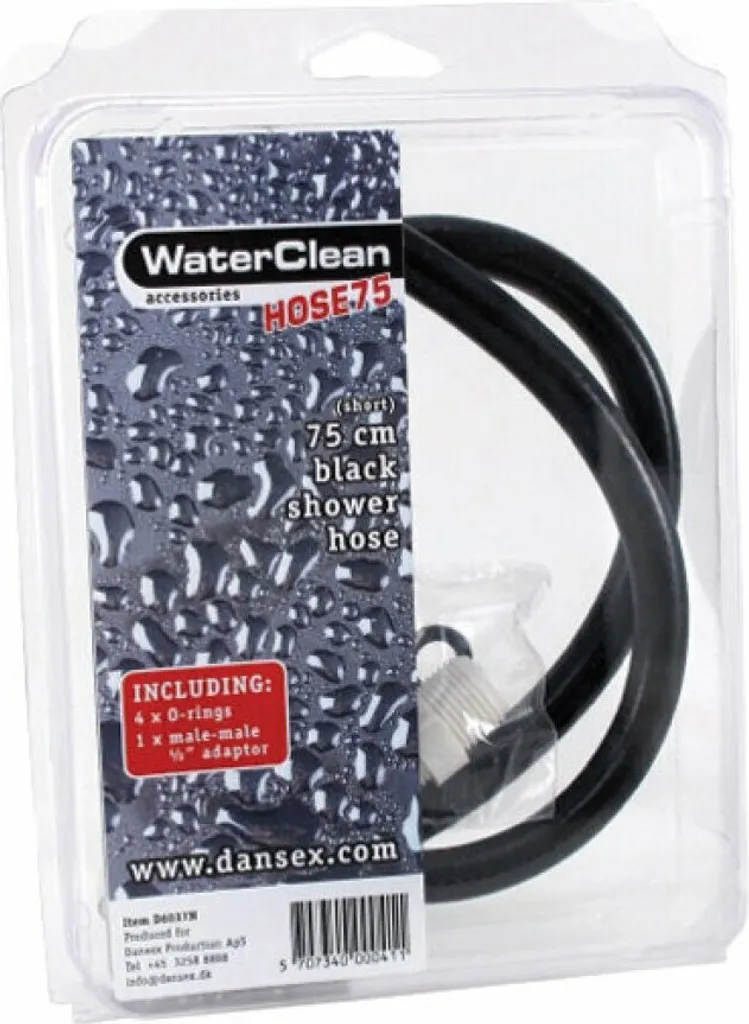 Dansex WaterClean Hose 75 Tuyau de Douche Intime Flexible en Métal Chrome