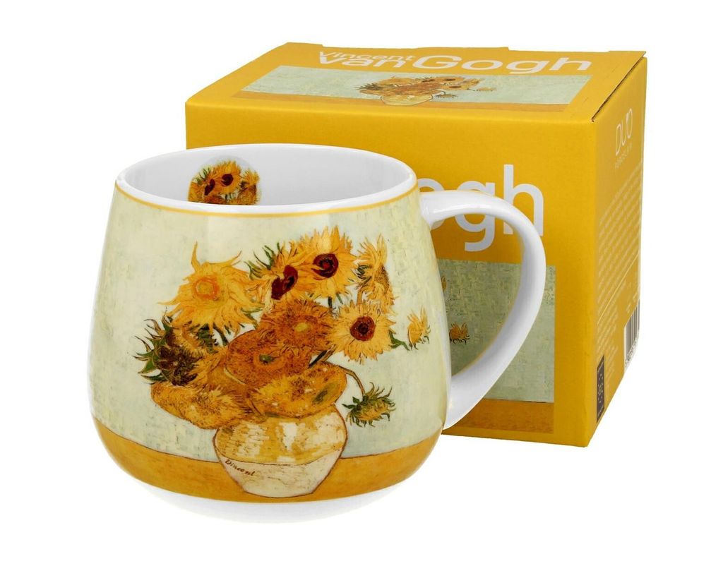 Duo hrnček na kávu Van Gogh, Slnečnice z porcelánu, hrnček, Obrázok produktu 