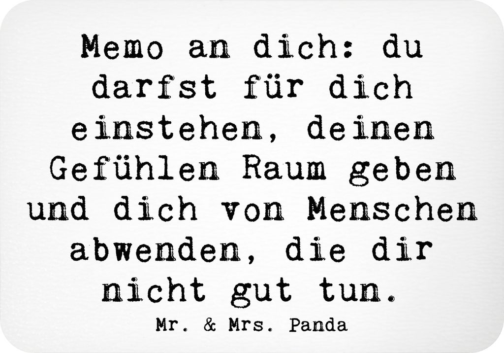 Mr. & Mrs. Panda magnet Spruch Gefühle Freiheit - Weiß - Geschenk, Kühlschrankmagnet, Gefühl, eigene Bedürfnisse, haftmagnet, Dekomagnet, Selb...