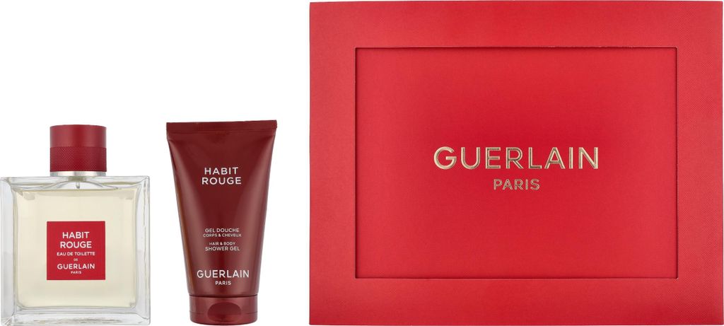 Edt Spray 100ml/Shower Gel 75ml Guerlain Habit Rouge Giftset