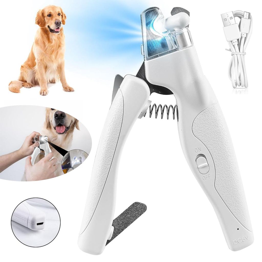 Haustier Nagelknipser mit LED-Licht, Hunde Krallenschere Produktbild 