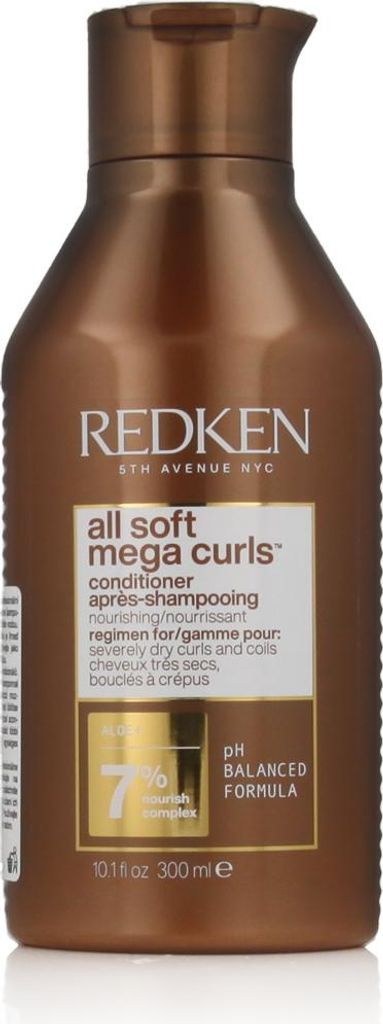 Haarspoeling Redken All Soft Mega Curls, 300 ml Productafbeelding 