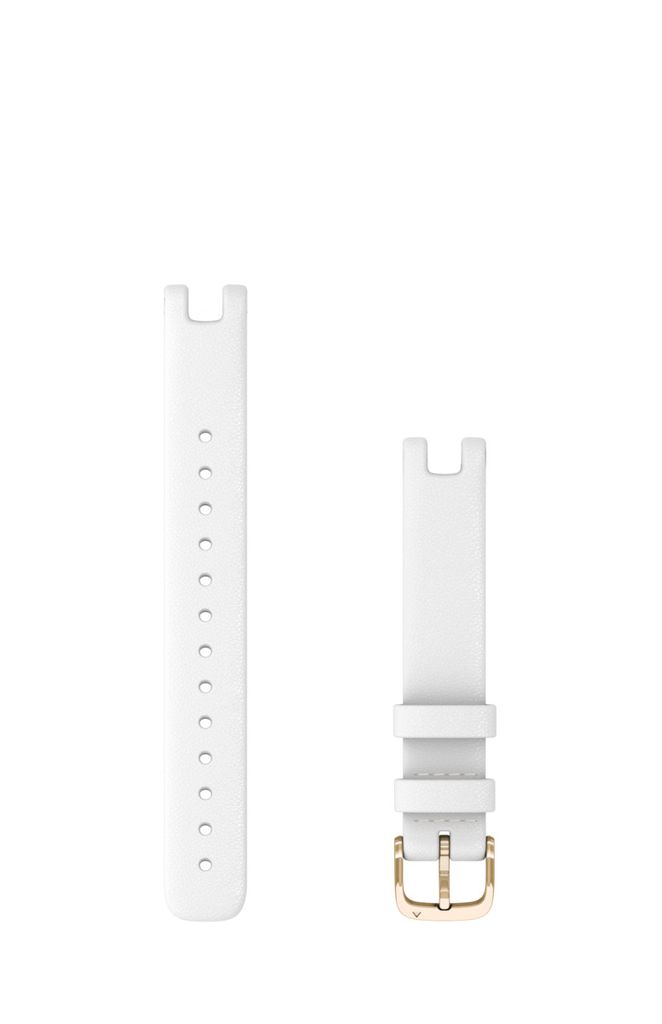 Garmin Wechselarmband Lily 14mm ital. Leder Weiss/Hellgold Produktbild 