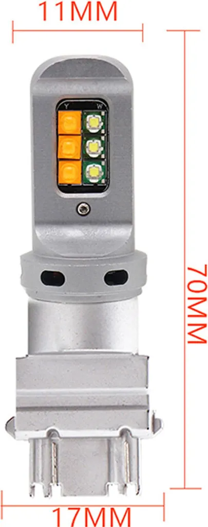 2 Pezzi Lampadina LED 3157 12SMD 3535 Anti-Stroboscopico Canbus