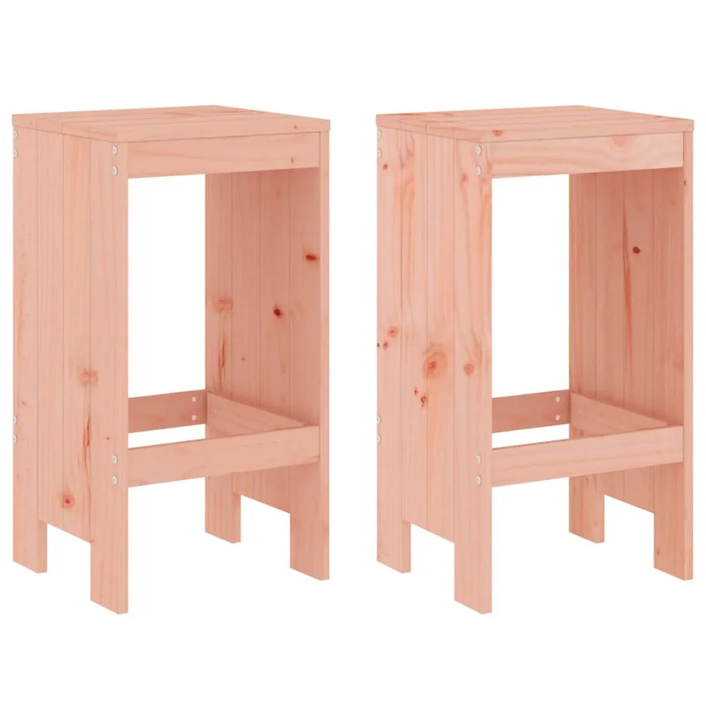 2 Sgabelli da Esterno in Legno Douglas Massiccio 40x36x75 cm