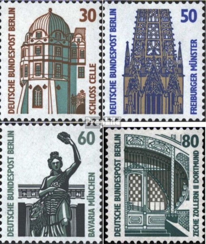 Briefmarken Berlin (West) 1987 Mi 793A-796A (kompl.Ausg.) postfrisch Sehenswürdigkeiten