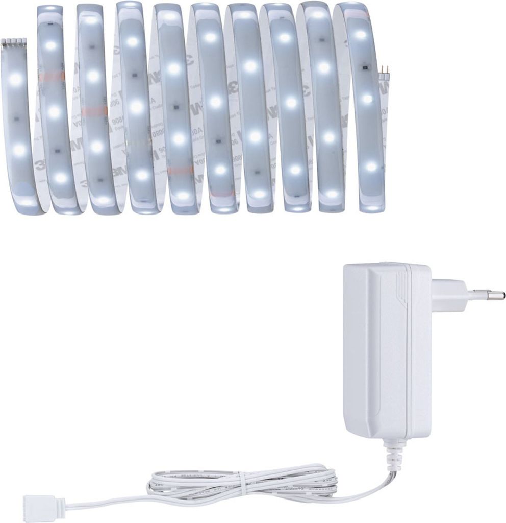 Paulmann LED Strip Function MaxLED 250 Basisset Silber IP44 3m 12W 720lm Tageslicht 6500K kaltweiß 230/24V