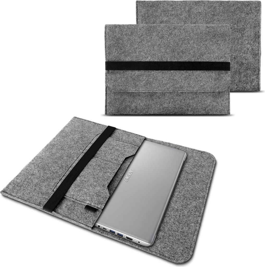 Schutzhülle Acer Chromebook 14 Laptop Tasche Hülle Filz Sleeve Notebook CoverFarben:Grau