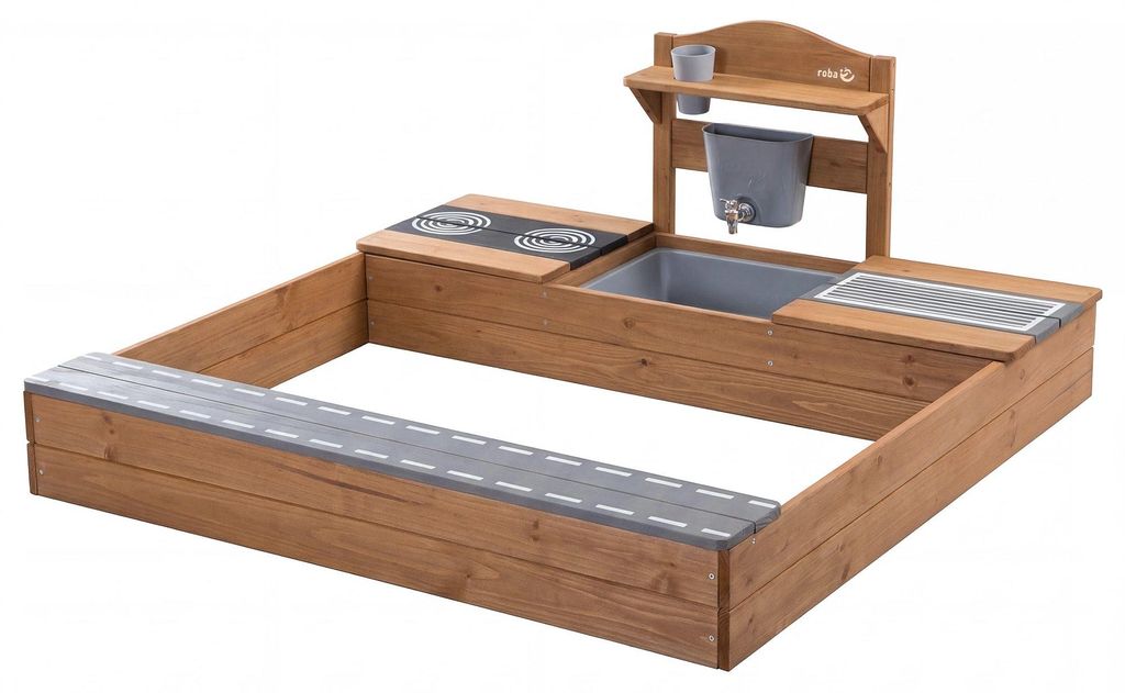 roba 457012TE, Küche, Holz, Grau, Holz, Kunststoff Produktbild 