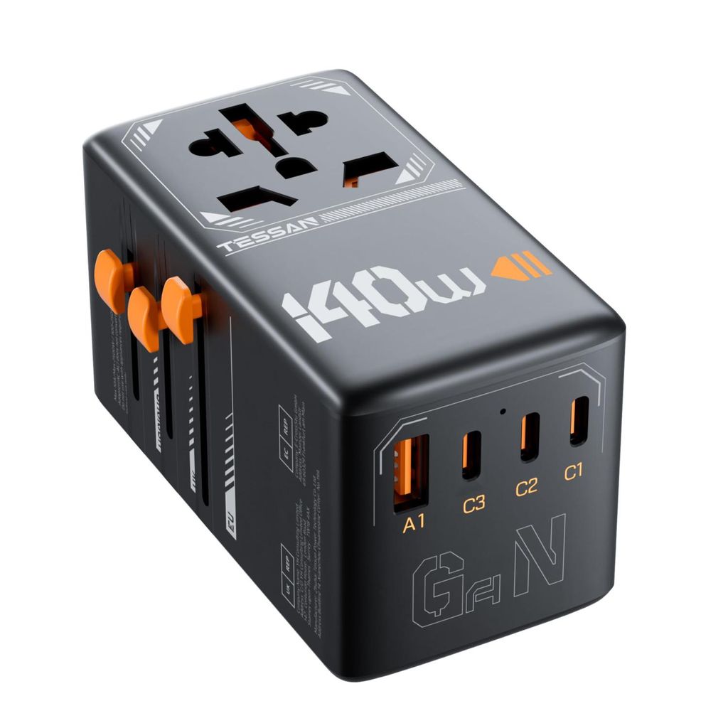 TESSAN Universal Reiseadapter 140W GaN Internationaler Produktbild 