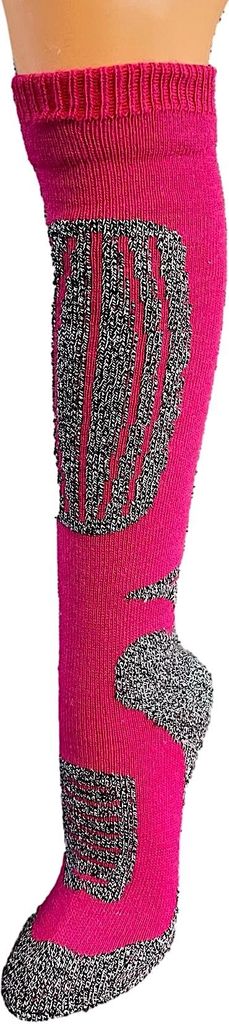 Skisocken Thermo Skistrümpfe Kniestrümpfe Pink Schwarz Blau Gr. 39-42