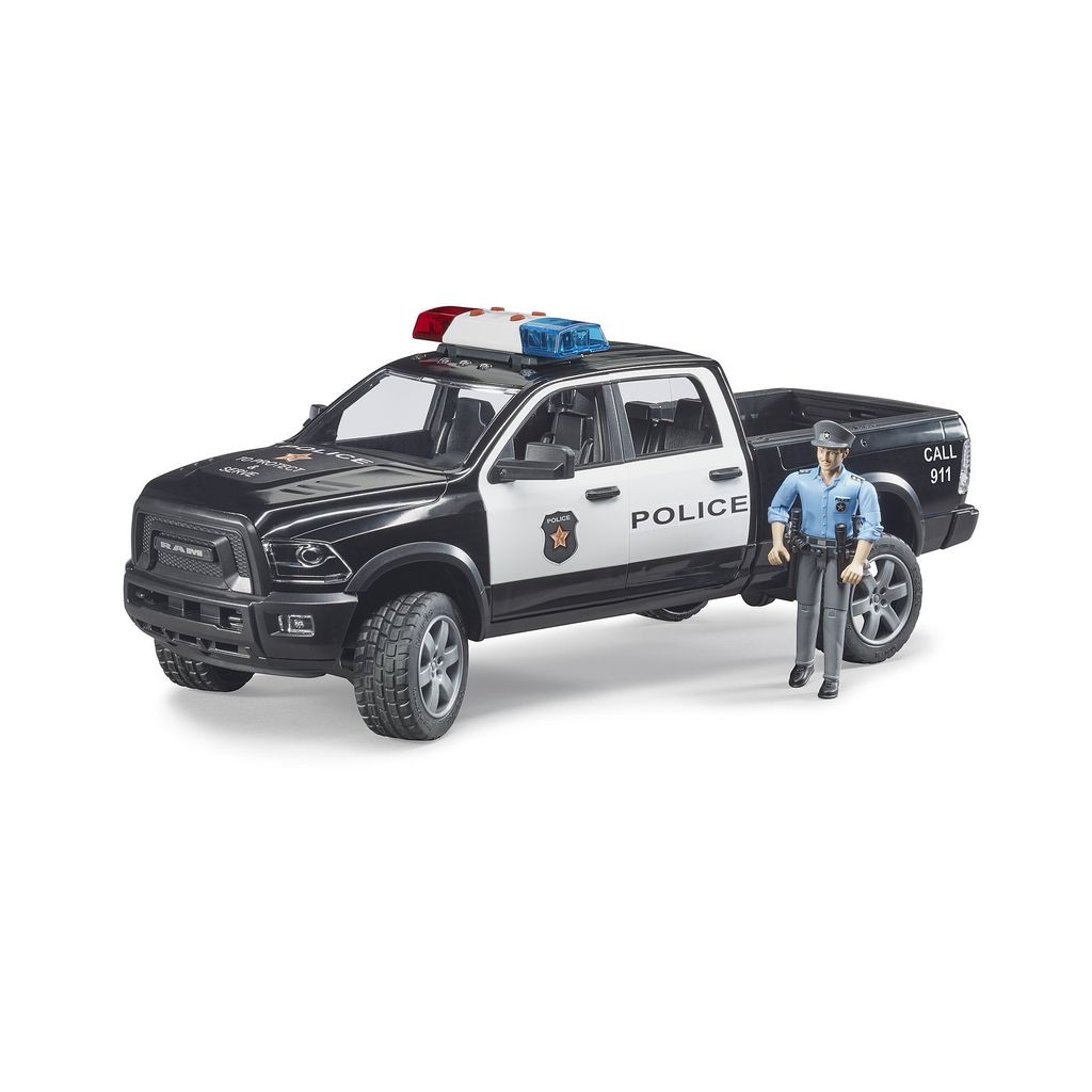 Bruder 02505 - RAM 2500 Polizei Pickup mit Polizist, 1:16 Produktbild 