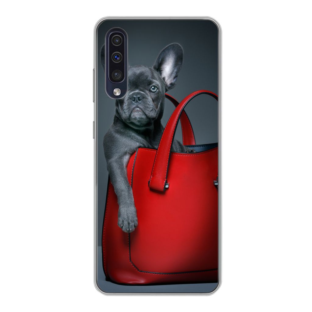 MuchoWow Handyhülle Schutzhülle Hülle für Samsung Galaxy A30s Hund - Lustig - Tasche - Kinder - Jungen - Mädchen - Kinder Silikon Softcase H...