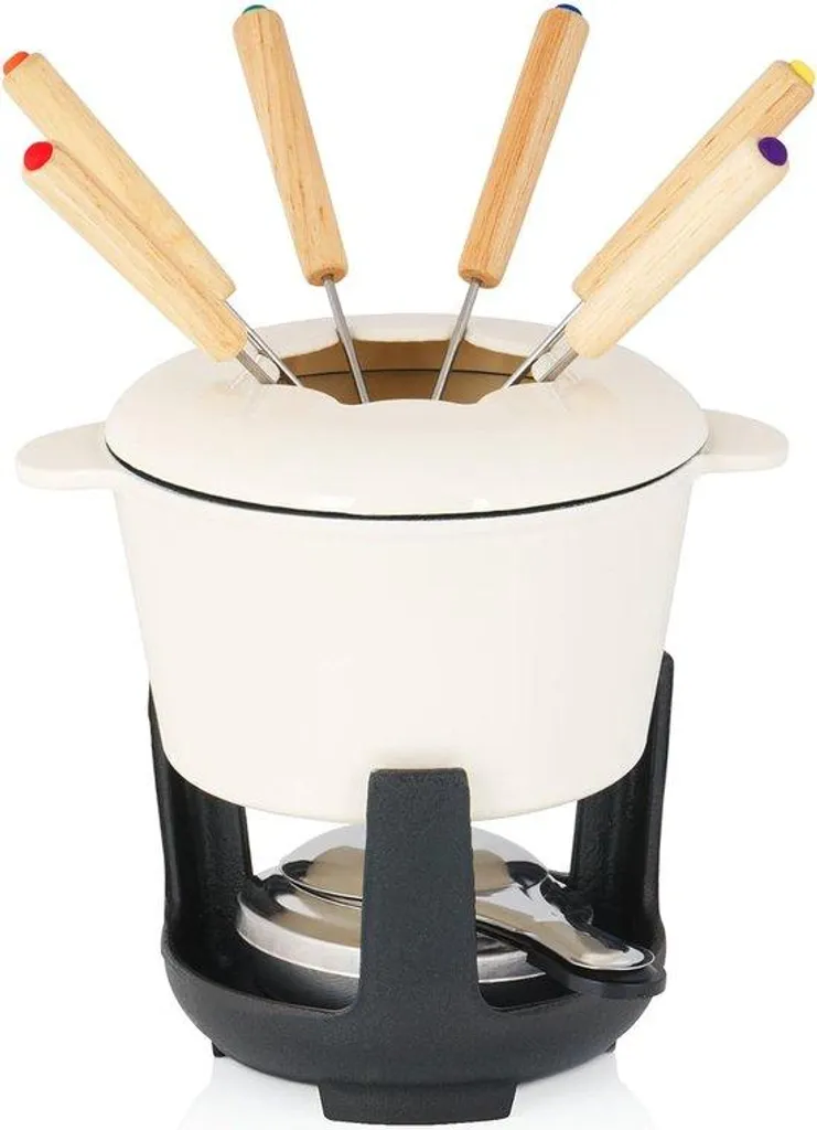Set de fondue conviviale pour soirées d'hiver et repas entre amis en inox