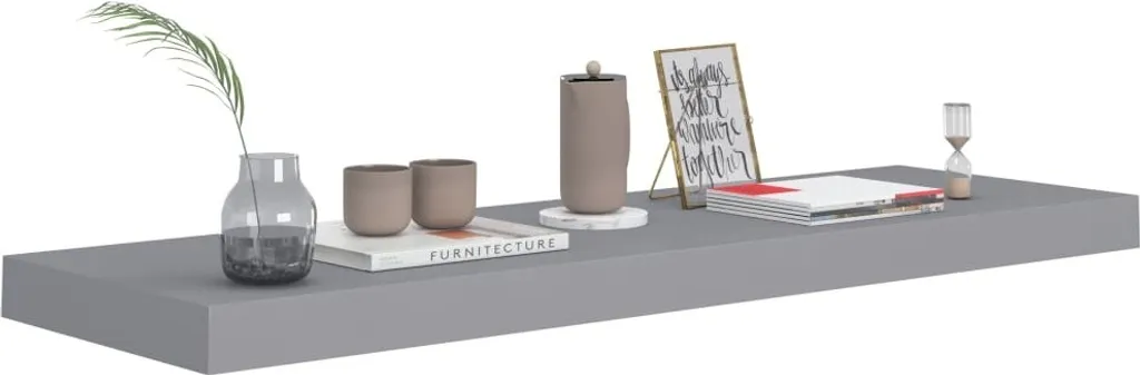 Set 4 Mensole a Muro Grigio 80cm vidaXL - Arredo Sospeso Design - 8