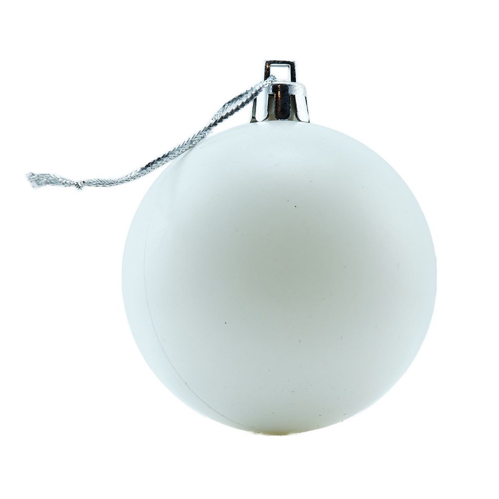 Plastové koule, prům. 6 cm, bílé, 12 x lesklá, 12 x matná Obrázek produktu 2
