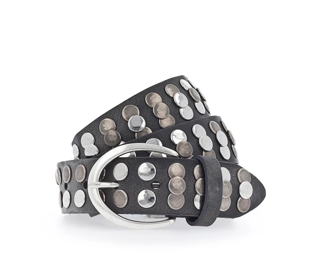 Cintura Vanzetti 35mm Hollywood Boulevard Pelle Steel Grey W90