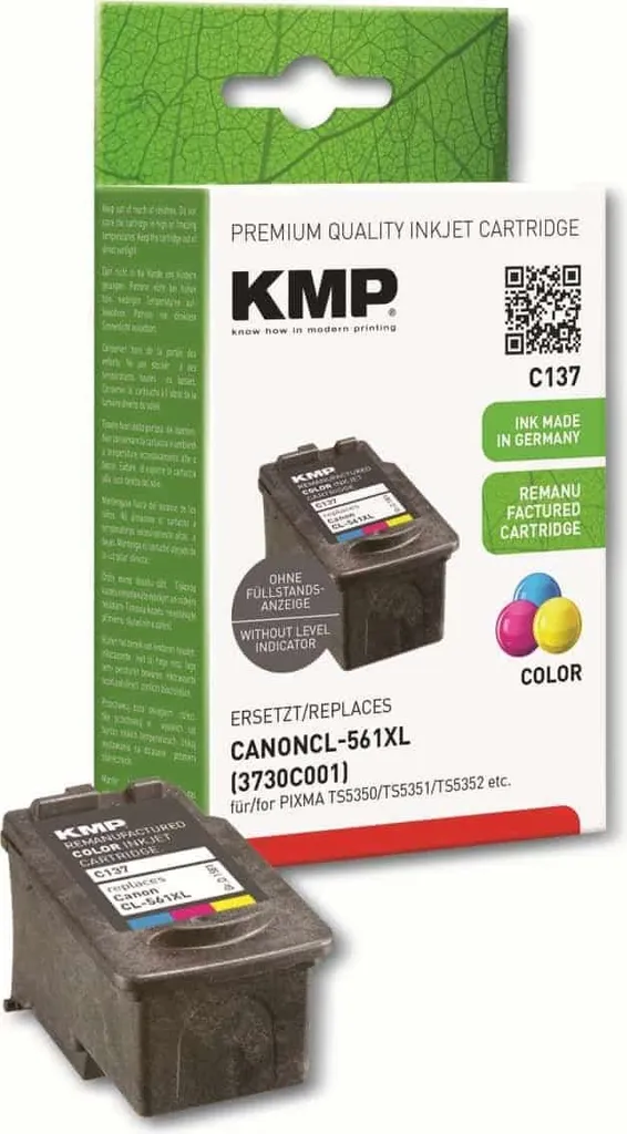 KMP Patrone C137 per Canon CL561XL | Colori Vivi e Alta Resa