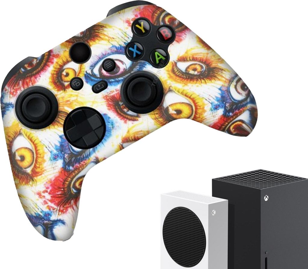 Hüllen & Skins für Xbox Series X & S – Performance-Gaming-Hüllen – Soft Grip-Cover – Anti-Rutsch-Controller-Zubehör – Eyes – Eyes