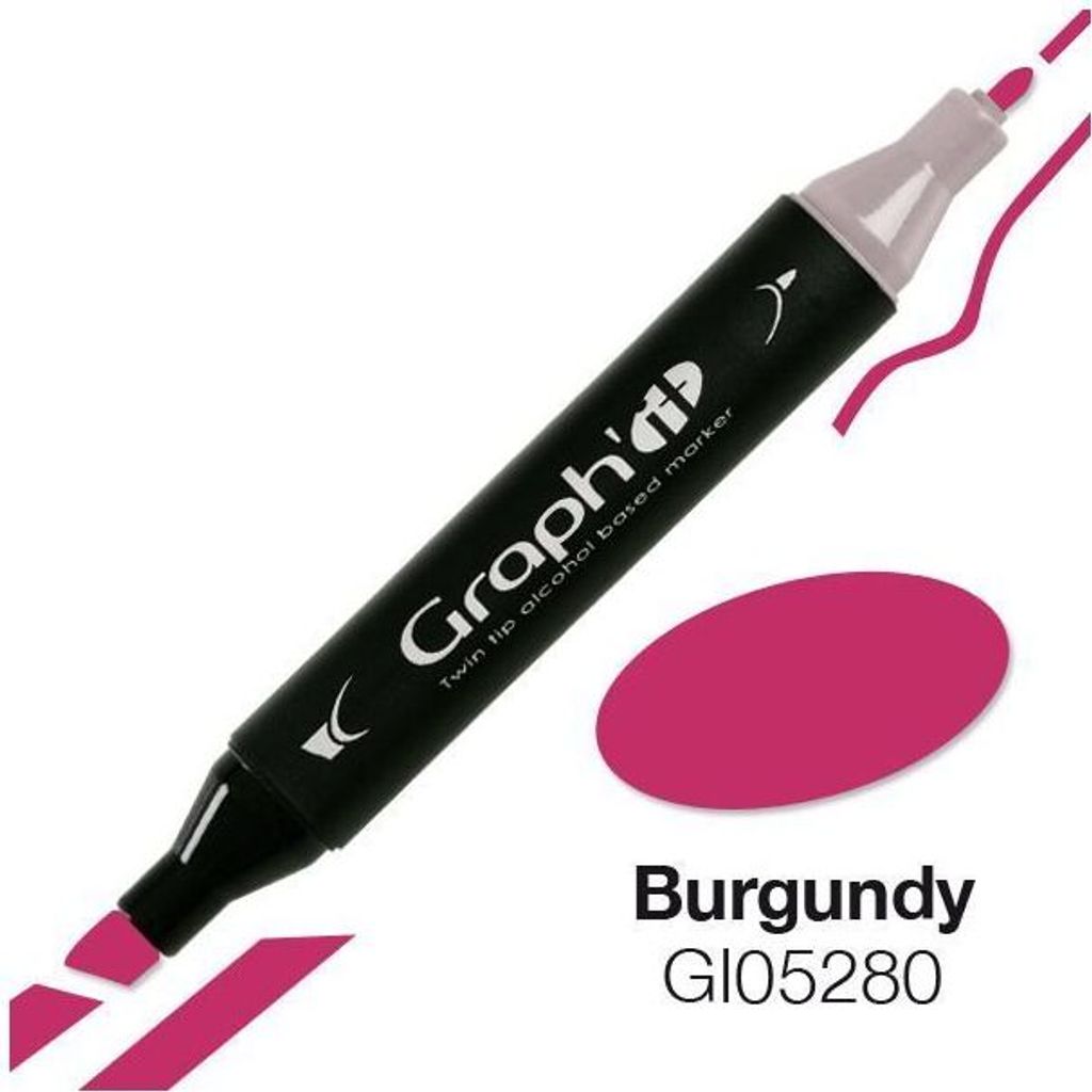 Graph'It Marker mit Doppelspitze - Bordeaux