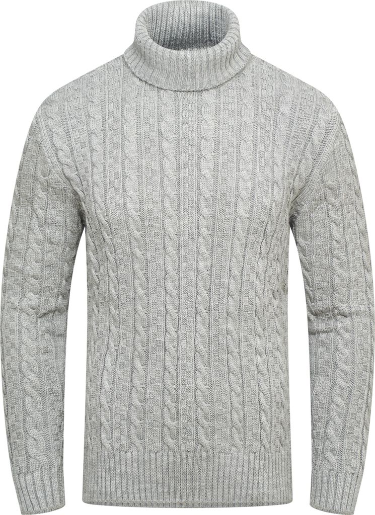 behype. Herren Strickpullover BSLANA Grobstrick Zopf-Muster Produktbild 