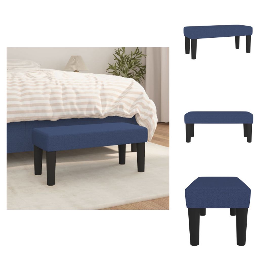 vidaXL Sitzbank Blau 70x30x30 cm Stoff - Sitzbänke