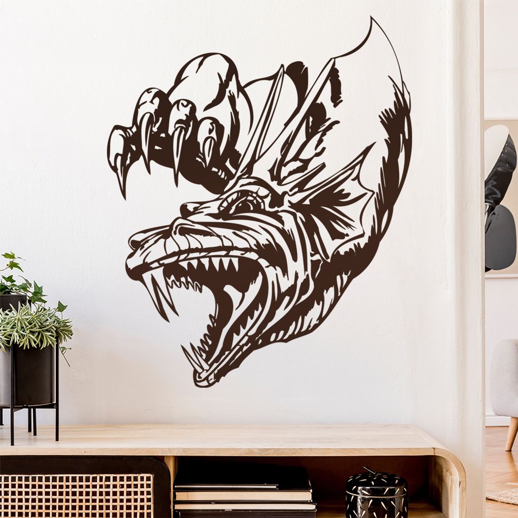 Drachen Klaue Wandtattoo in 6 Größen - Wandaufkleber Wall Sticker - Dekoration, Küche, Wohnzimmer, Schlafzimmer, Badezimmer