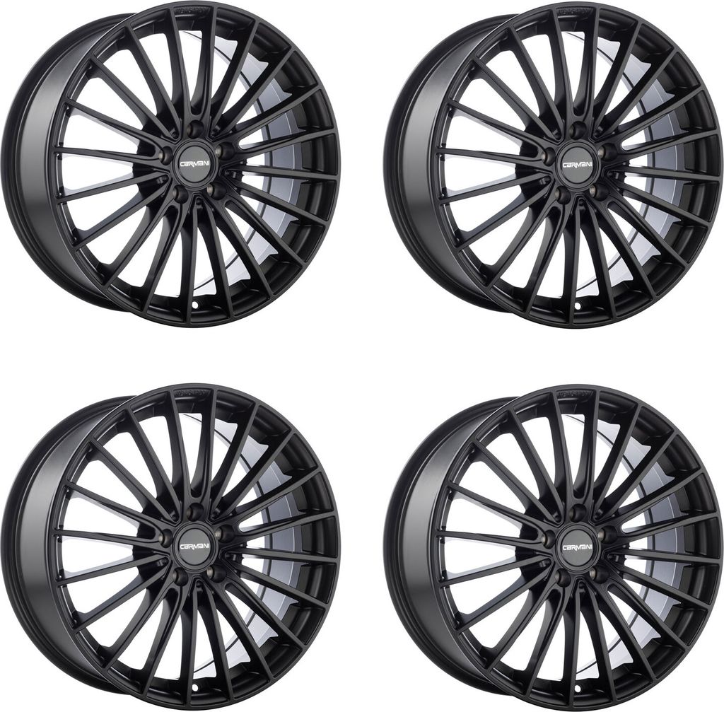 4 x Carmani Felgen 24 Karl 9 Zollx19 Zoll ET49 5x112 black matt CA240919H349BM kompatibel mit BMW 1er Reihe 2er Reihe iX1 X1 X2