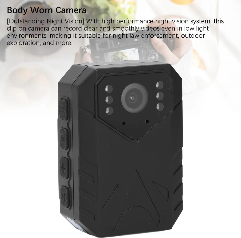 Body Cam 4K Polizia e Sicurezza: Visione Notturna e Clip Professionale - 5